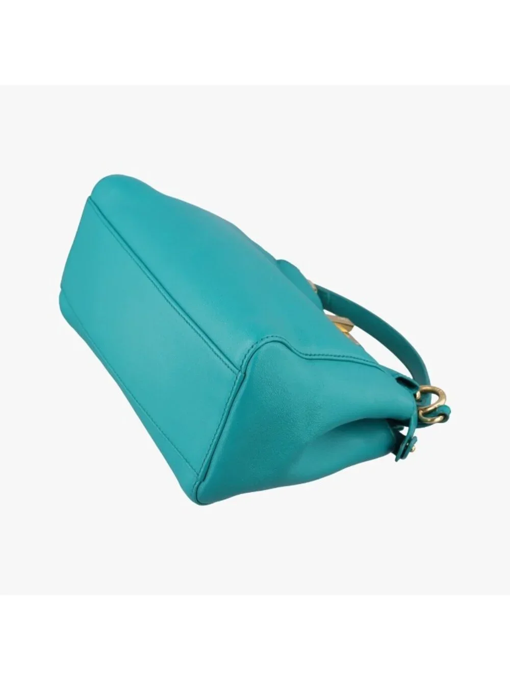 Fendi Peekaboo Mini Blue Leather Handbag